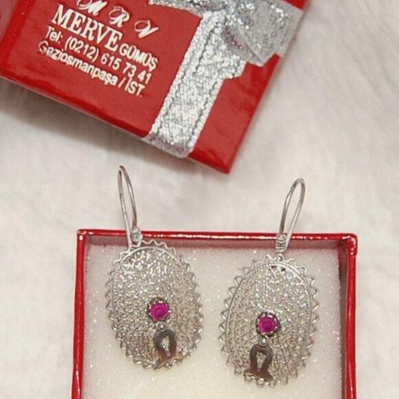 NIB Merve Silver, Genuine Sterling 925 Silver Earrings - Picture 9 of 13